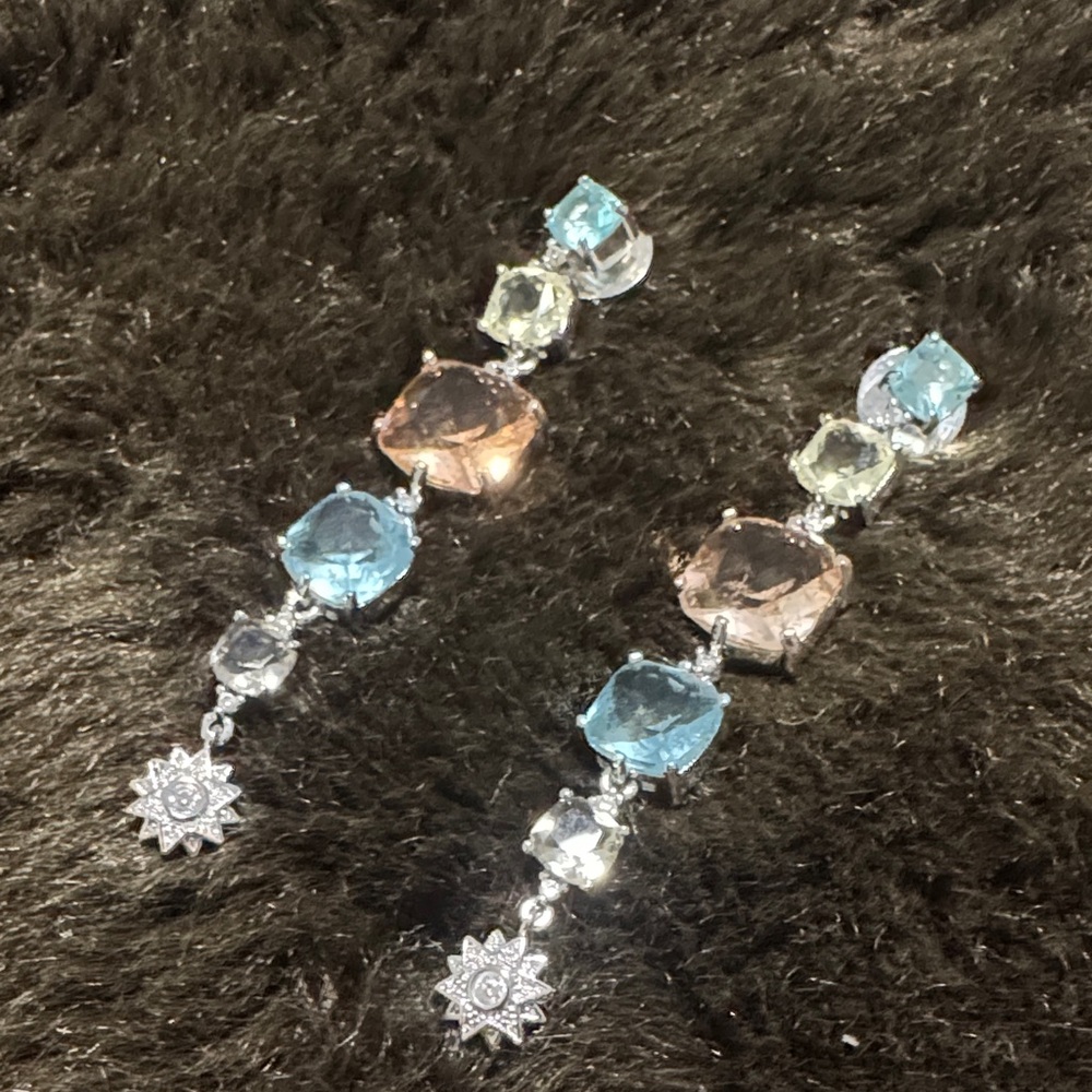 Elegant Multi-Color Drop Earrings